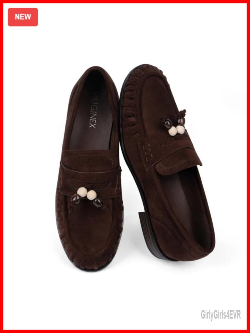 Women's Faux Suede Ruched Toe Penny Loafers Comfort Slip-On Flats